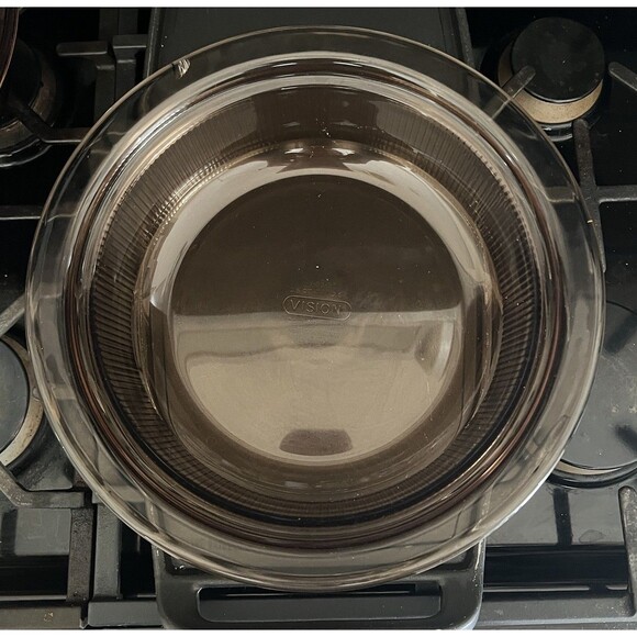 Vtg Vision Ware Corning USA Amber Ribbed Baking Dish 2.5 QT 2.5 L V-33-B NO LID - Picture 7 of 8